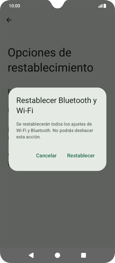 Pulsa Restablecer. Pulsa Restablecer.