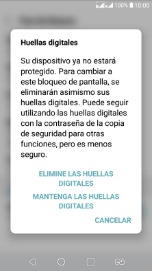 Pulsa ELIMINE LAS HUELLAS DIGITALES. Pulsa ELIMINE LAS HUELLAS DIGITALES.