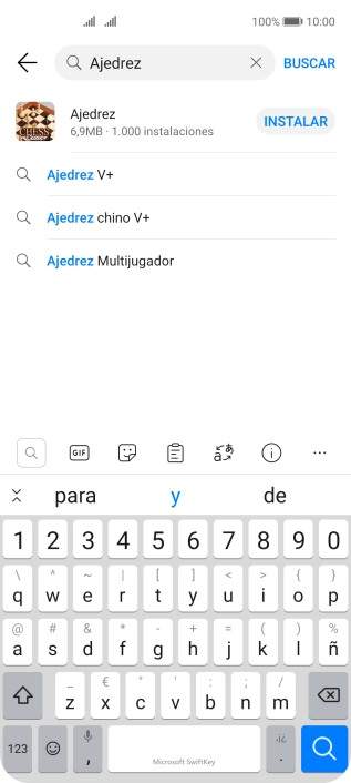 Introduce el nombre del tema o de la app y pulsa el icono de búsqueda. Introduce el nombre del tema o de la app y pulsa el icono de búsqueda.