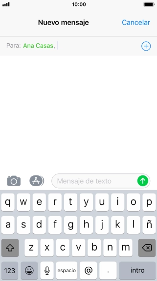 Pulsa en el campo de escritura y escribe el texto del mensaje corto. Pulsa en el campo de escritura y escribe el texto del mensaje corto.