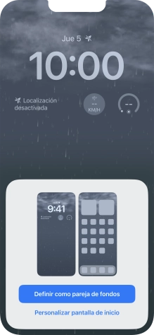 Si deseas utilizar el mismo tema de color en la pantalla de inicio, pulsa Definir como pareja de fondos. Si deseas utilizar el mismo tema de color en la pantalla de inicio, pulsa Definir como pareja de fondos.