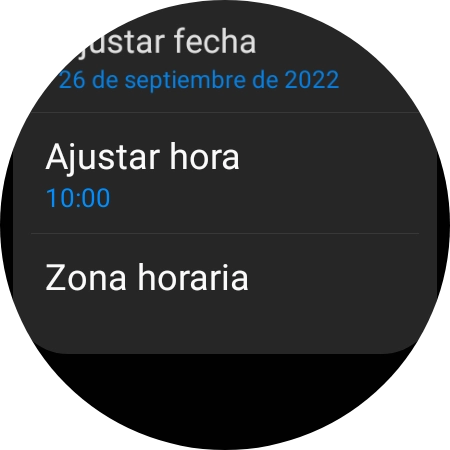 Pulsa Ajustar hora. Pulsa Ajustar hora.