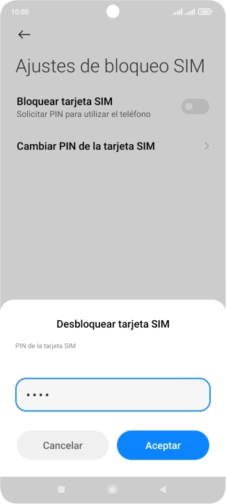 Introduce tu código PIN y pulsa Aceptar. Introduce tu código PIN y pulsa Aceptar.
