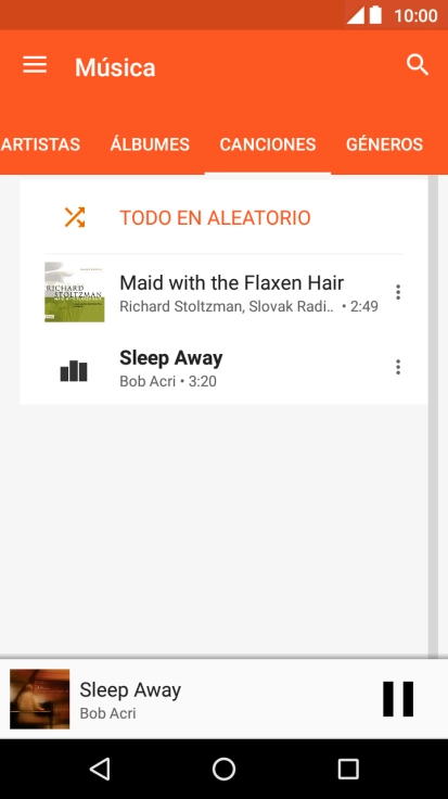 Pulsa el título de la canción en la parte inferior de la pantalla. Pulsa el título de la canción en la parte inferior de la pantalla.