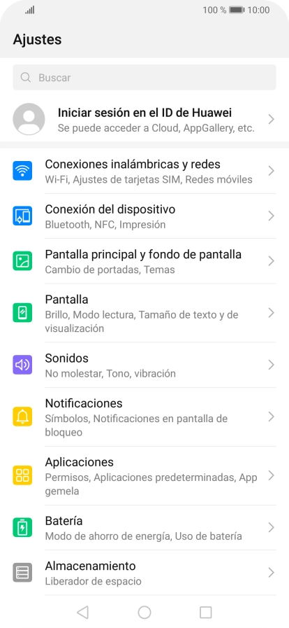 Pulsa Conexiones inalámbricas y redes.