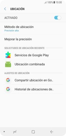 Pulsa Método de ubicación.