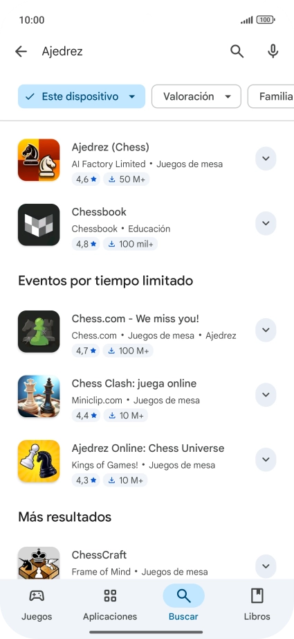 Pulsa la app deseada. Pulsa la app deseada.