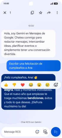 Pulsa la propuesta de texto de Gemini durante unos instantes. Sigue las indicaciones de la pantalla para utilizar el texto propuesto. Pulsa la propuesta de texto de Gemini durante unos instantes. Sigue las indicaciones de la pantalla para utilizar el texto propuesto.
