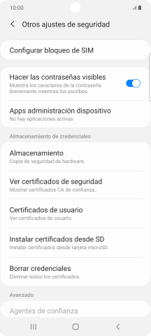 Pulsa Configurar bloqueo de SIM. Pulsa Configurar bloqueo de SIM.