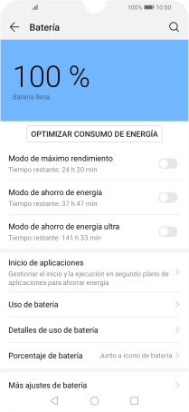 Pulsa el indicador junto al ajuste deseado para activar la función. Pulsa el indicador junto al ajuste deseado para activar la función.
