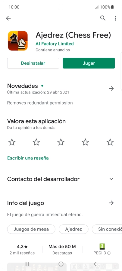 Pulsa Desinstalar. Pulsa Desinstalar.