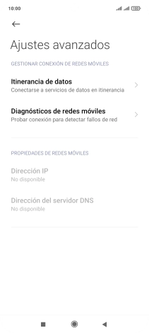 Pulsa Itinerancia de datos. Pulsa Itinerancia de datos.