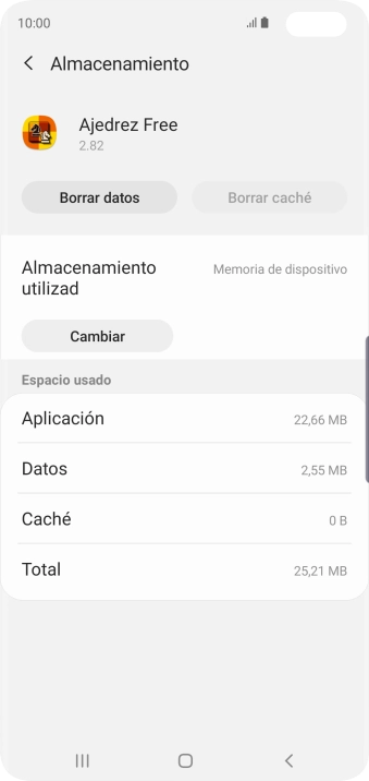 Pulsa la tecla de inicio para terminar y regresar a la pantalla de inicio.