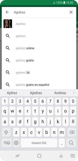 Introduce el nombre del tema o de la app y pulsa el icono de búsqueda. Introduce el nombre del tema o de la app y pulsa el icono de búsqueda.