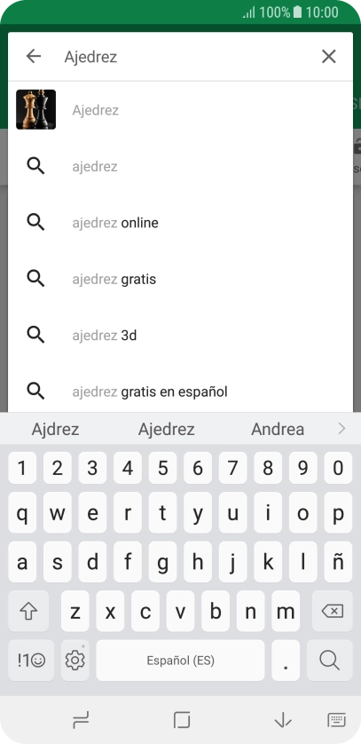 Introduce el nombre del tema o de la app y pulsa el icono de búsqueda. Introduce el nombre del tema o de la app y pulsa el icono de búsqueda.