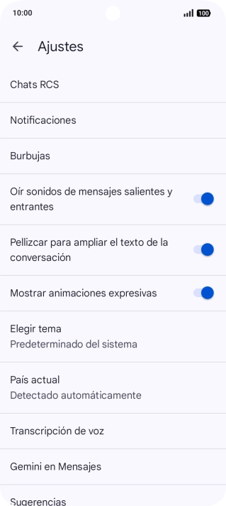 Pulsa Gemini en Mensajes. Pulsa Gemini en Mensajes.