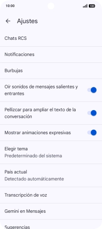Pulsa Gemini en Mensajes. Pulsa Gemini en Mensajes.