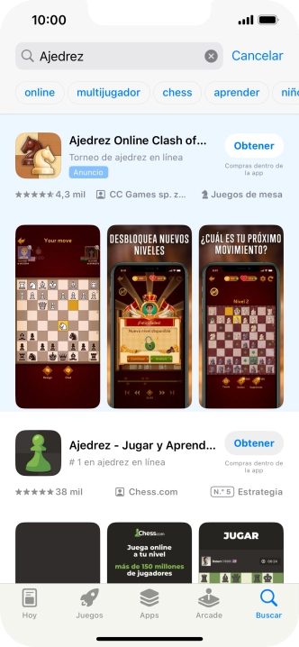 Pulsa la app deseada. Pulsa la app deseada.