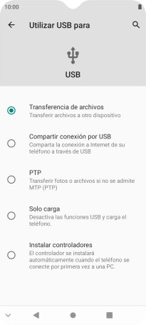 Pulsa Transferencia de archivos. Pulsa Transferencia de archivos.