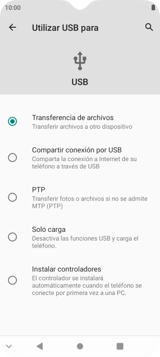 Pulsa Transferencia de archivos. Pulsa Transferencia de archivos.