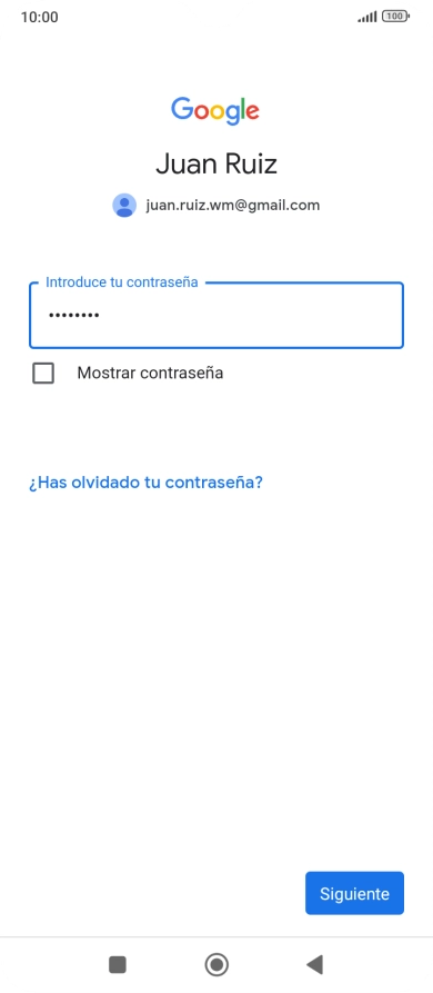 Pulsa Siguiente.
