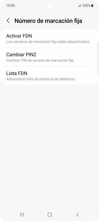 Pulsa Activar FDN. Pulsa Activar FDN.