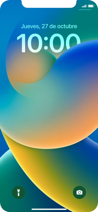 Pulsa en un lugar cualquiera de la pantalla de bloqueo y mantén la pulsación unos instantes. Pulsa en un lugar cualquiera de la pantalla de bloqueo y mantén la pulsación unos instantes.