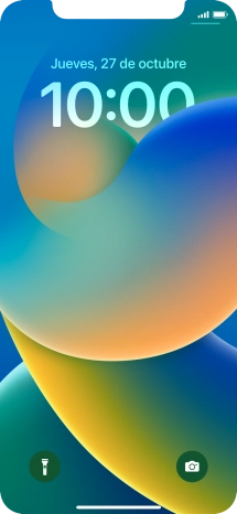 Pulsa en un lugar cualquiera de la pantalla de bloqueo y mantén la pulsación unos instantes. Pulsa en un lugar cualquiera de la pantalla de bloqueo y mantén la pulsación unos instantes.