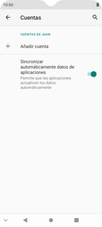 Pulsa Añadir cuenta. Pulsa Añadir cuenta.