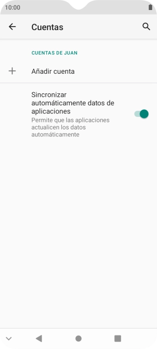 Pulsa Añadir cuenta. Pulsa Añadir cuenta.