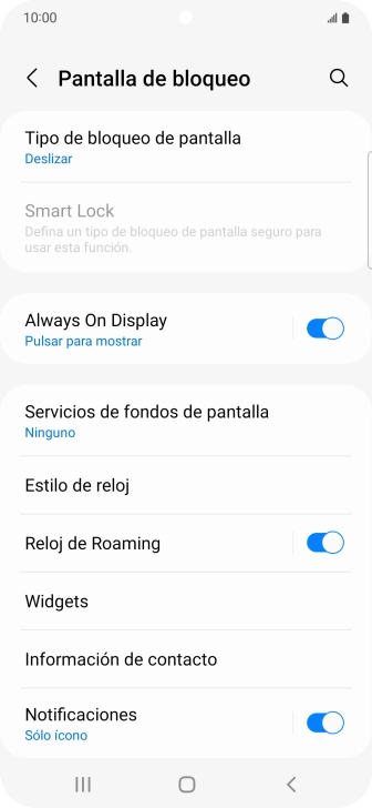 Pulsa Tipo de bloqueo de pantalla. Pulsa Tipo de bloqueo de pantalla.