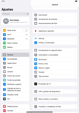 Pulsa Transferir o restablecer el iPad. Pulsa Transferir o restablecer el iPad.