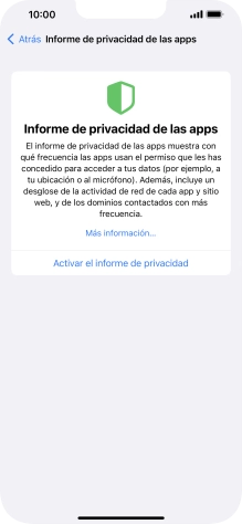 Pulsa Activar el informe de privacidad para activar la función. Pulsa Activar el informe de privacidad para activar la función.