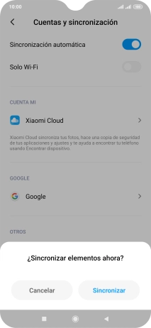 Si activas la función, pulsa Sincronizar. Si activas la función, pulsa Sincronizar.