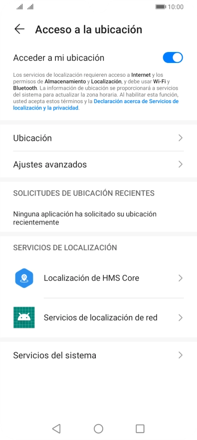 Pulsa Ubicación. Pulsa Ubicación.