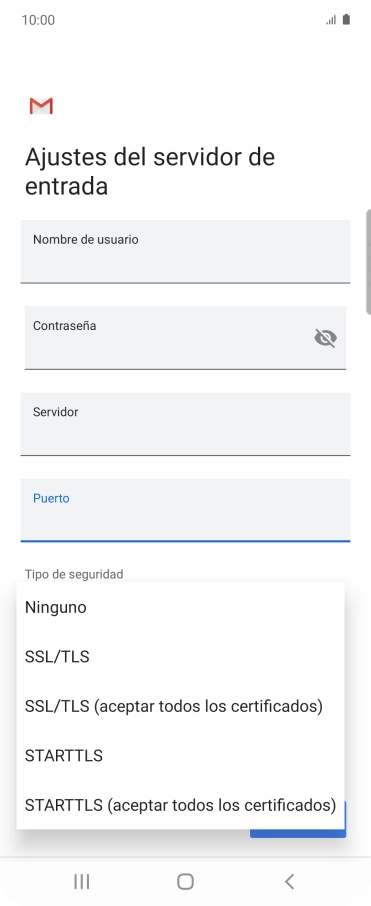 Pulsa Ninguno.