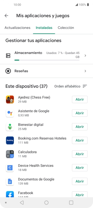 Pulsa la app deseada. Pulsa la app deseada.