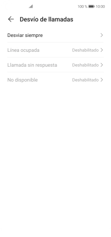 Pulsa el tipo de desvío deseado. Pulsa el tipo de desvío deseado.