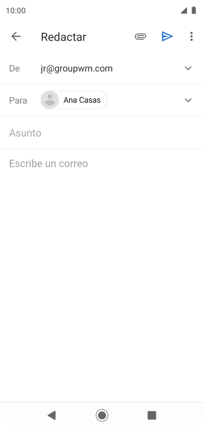 Pulsa Asunto e introduce el asunto deseado. Pulsa Asunto e introduce el asunto deseado.
