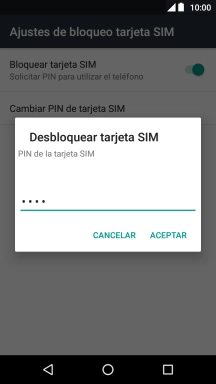Introduce tu código PIN y pulsa ACEPTAR. Introduce tu código PIN y pulsa ACEPTAR.