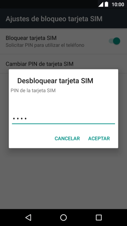 Introduce tu código PIN y pulsa ACEPTAR. Introduce tu código PIN y pulsa ACEPTAR.
