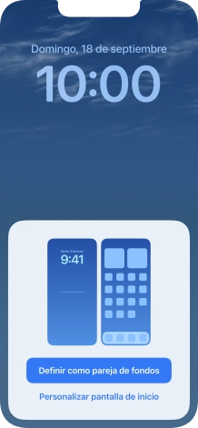 Si deseas utilizar el mismo tema de color en la pantalla de inicio, pulsa Definir como pareja de fondos. Si deseas utilizar el mismo tema de color en la pantalla de inicio, pulsa Definir como pareja de fondos.