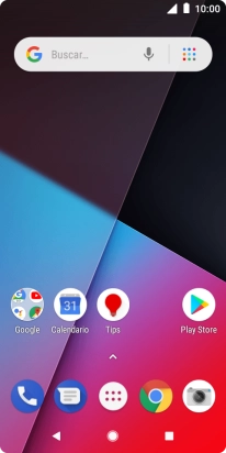 Desliza el dedo hacia abajo desde la parte superior de la pantalla.