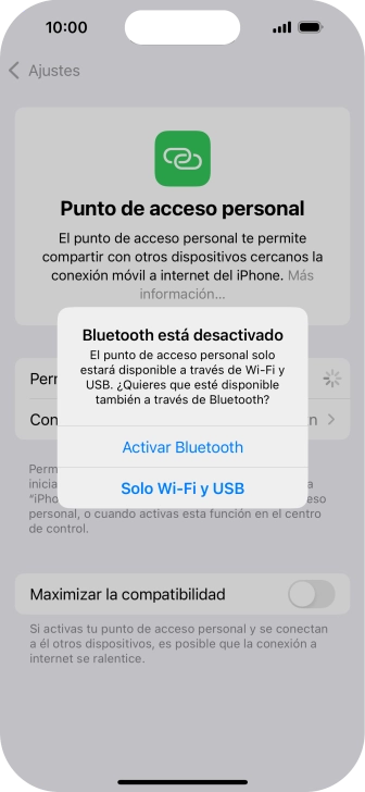 Si la función de wifi está activada, pulsa Solo Wi-Fi y USB. Si la función de wifi está activada, pulsa Solo Wi-Fi y USB.