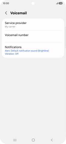 Press Voicemail number. Press Voicemail number.