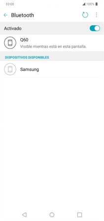 Pulsa el dispositivo Bluetooth deseado y sigue las indicaciones de la pantalla para vincular el dispositivo al teléfono. Pulsa el dispositivo Bluetooth deseado y sigue las indicaciones de la pantalla para vincular el dispositivo al teléfono.