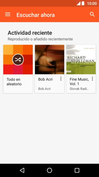 Desliza el dedo hacia la derecha desde la parte izquierda de la pantalla. Desliza el dedo hacia la derecha desde la parte izquierda de la pantalla.