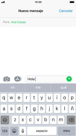 Pulsa el icono de enviar. Pulsa el icono de enviar.