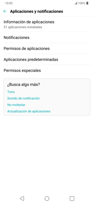 Pulsa Información de aplicaciones.
