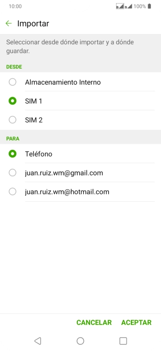 Pulsa Teléfono.